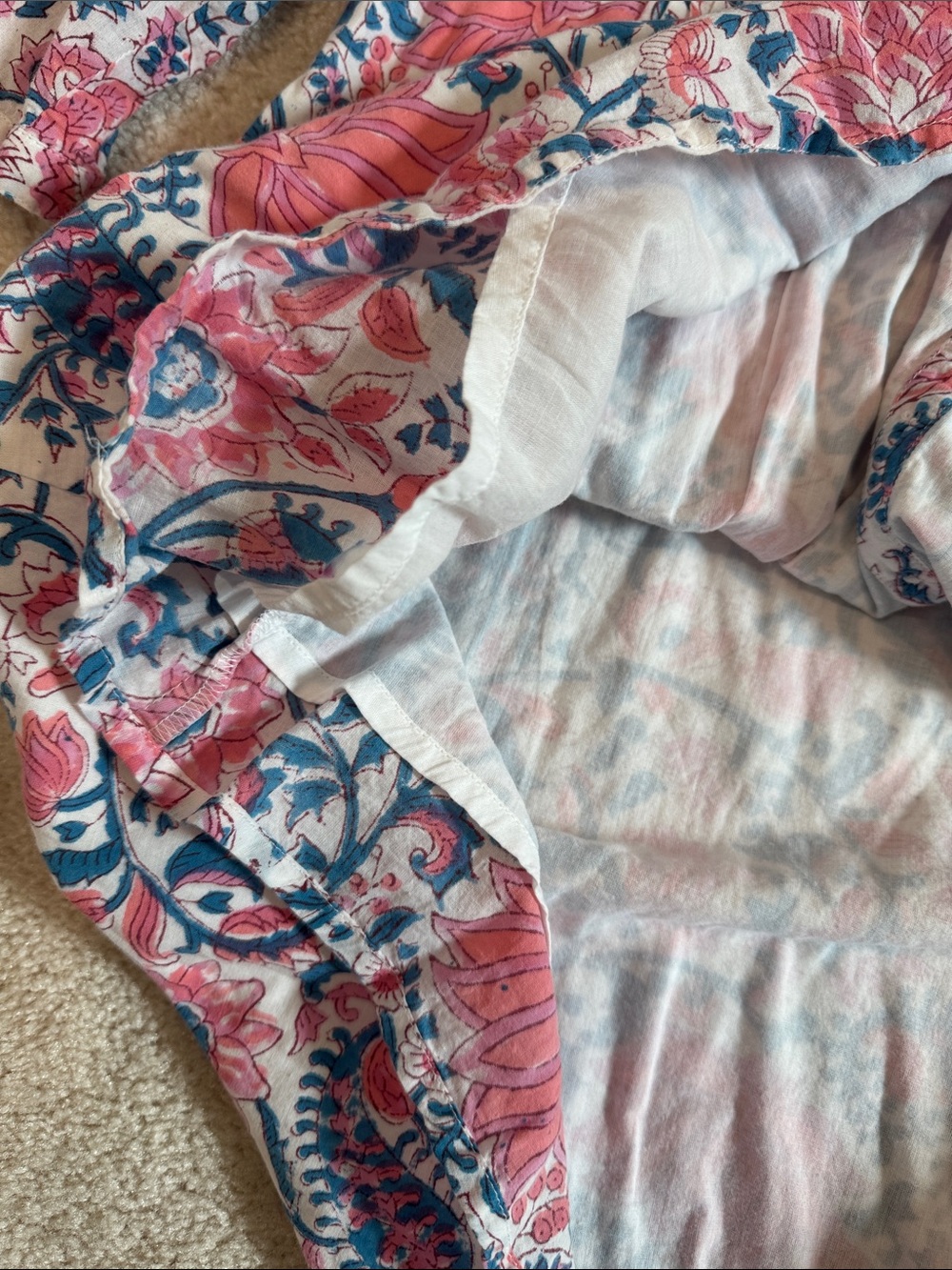 Madison Mathews Blue & Pink Floral Cotton dress size small - Picture 6 of 7